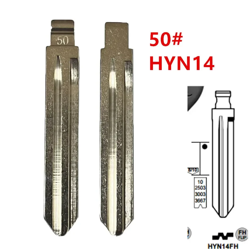 10/20pcs HYN14 HY17 HY-11 Flip Blank Key Blade 50# HYN14FH for Hyundai Tucson  Key Blade for KD Keydiy Xhorse VVDI Remotes