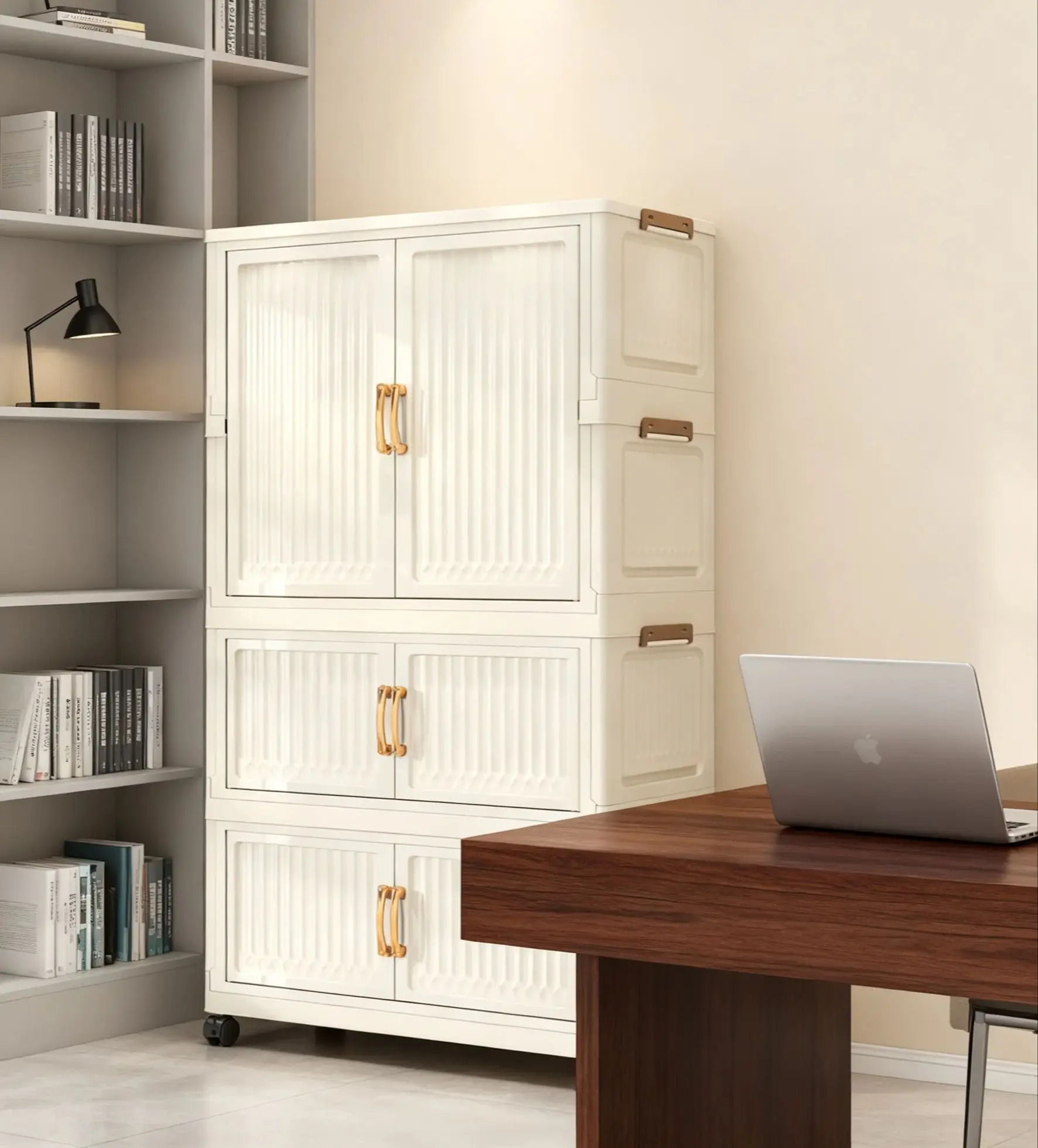 Foldable Kids Plastic Wardrobe Easy Assembly Portable Children's Closet Home Clothes Storage Cabinet Simple Design No Installati