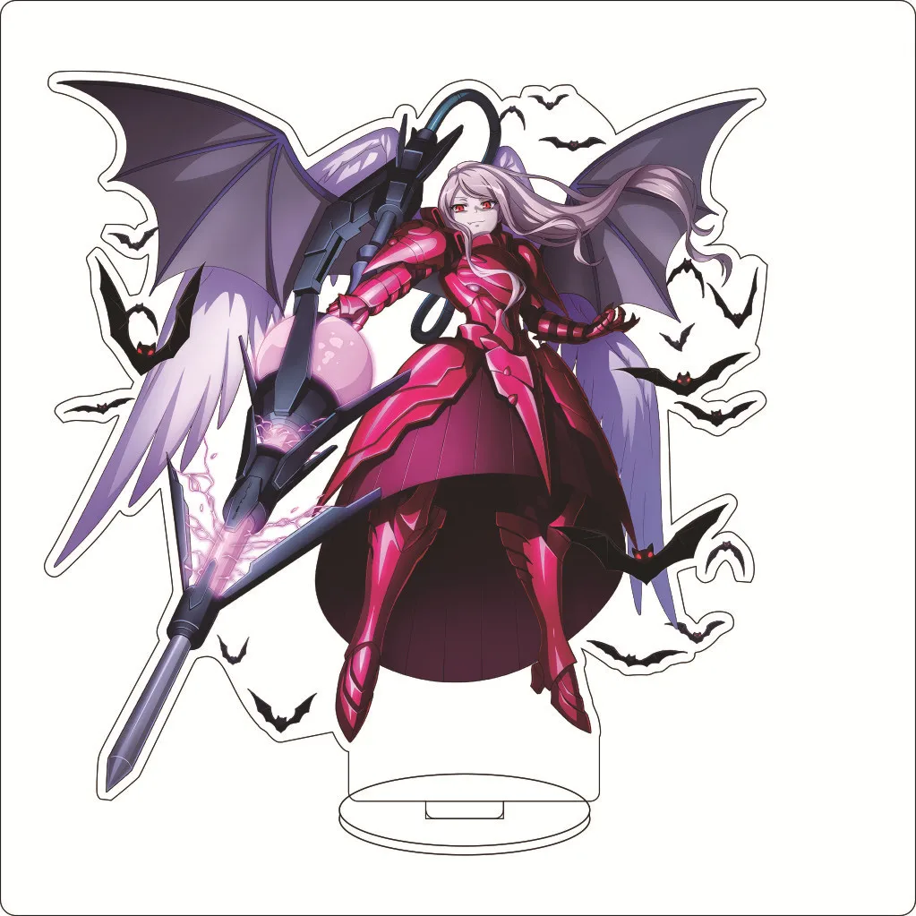 16CM Anime OVERLORD Albedo Demiurge Ainz Ooal Gown Naberius Gamma Shalltear Bloodfallen Cos Acrylic Figure Stand Gifts Ornaments
