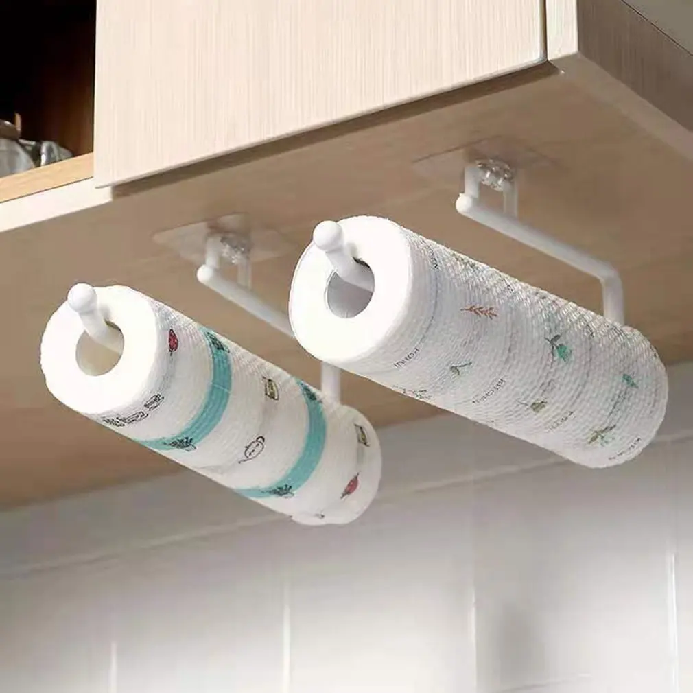 Kitchen Bathroom Toilet Paper Holder Tissue Storage Organizers Racks Roll Paper Holder Hanging Towel Stand Home Decoration