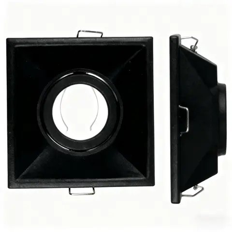 JOYINLED Metal Recessed Downlight Frame, Round GU10 MR16 Housing, LED Spotlight Fixture for Ceiling Installation