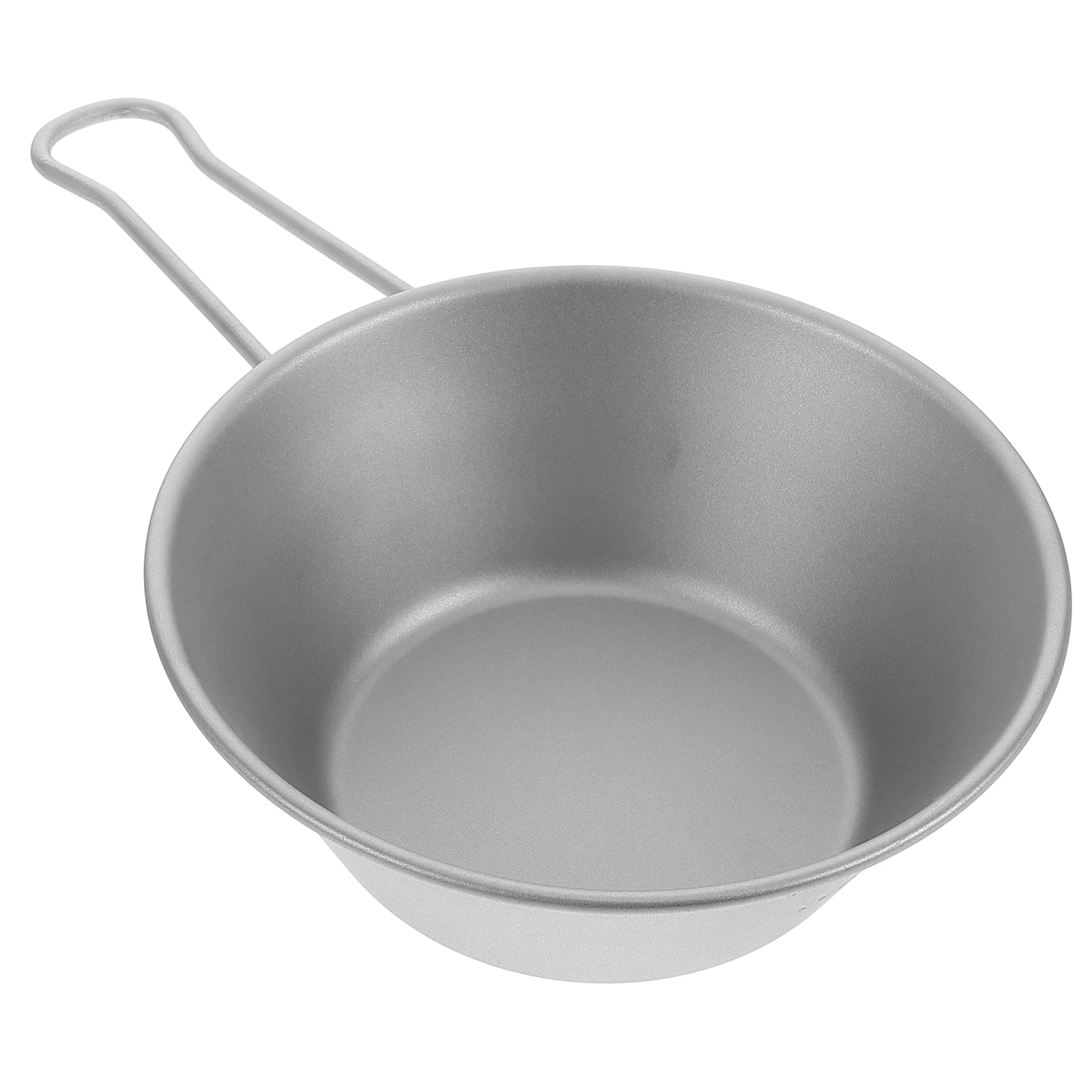 

Titanium Camping Foldable Handle Portable Salad Food Grade Mixing Bowl For Outdoor Hiking Picnic Lightweight Soup Snack
