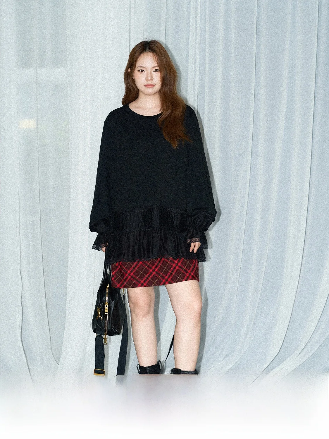 

Романтическая мелодия с кружевной отделкой по подолу, круглая футболка Ne Long Sve, женский топ больших размеров, удобный дышащий повседневный модный топ