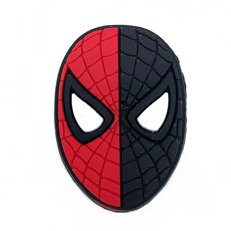 Marvel anime personagem spiderman destacável dos desenhos animados diy personalidade bonito e bonito sapato flor decoração chinelo acessórios