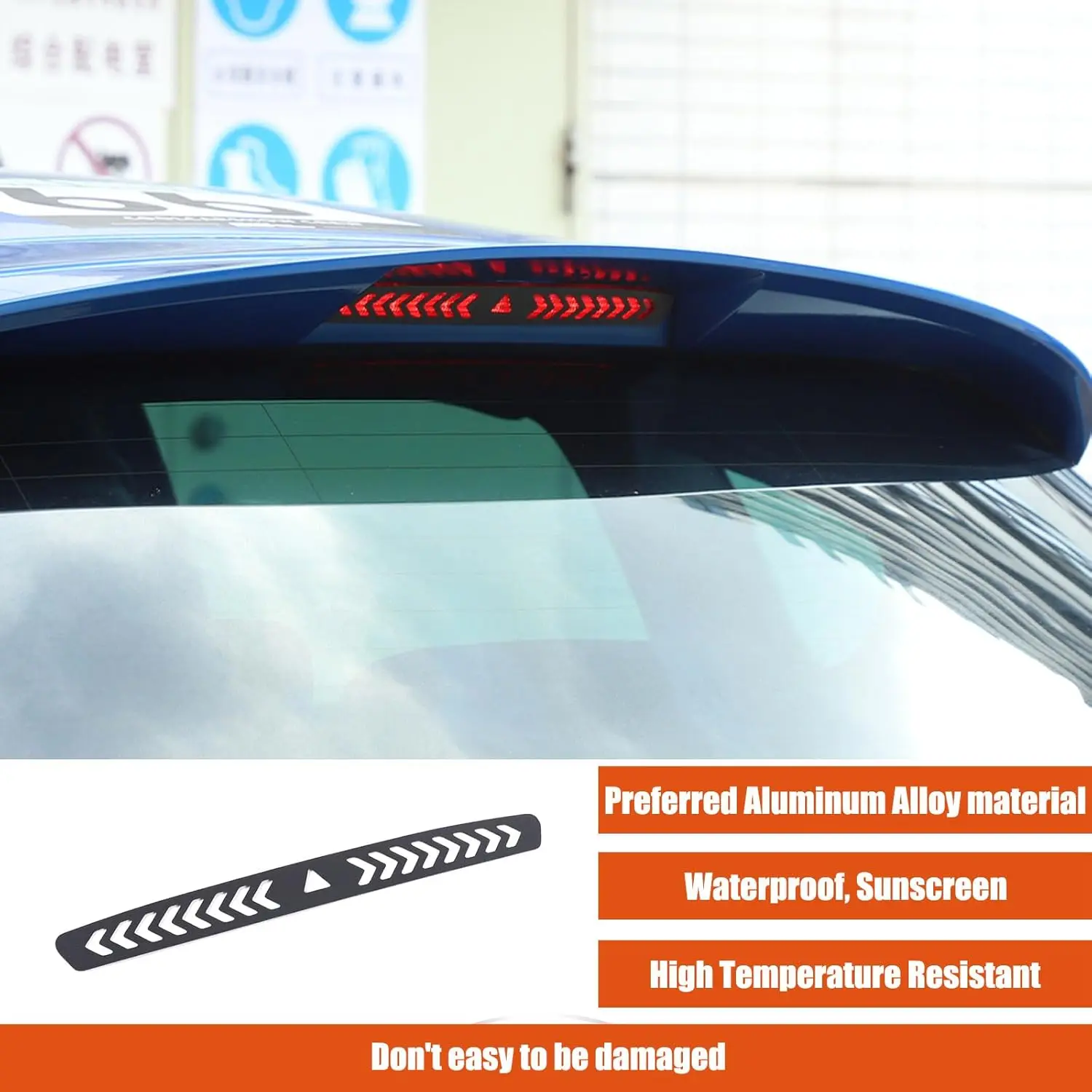 

Aluminum Alloy Car Rear Fog Light Shield Cover Trim Accessories Tail High Brake Light Cover For Seat Leon MK2 2008-2012