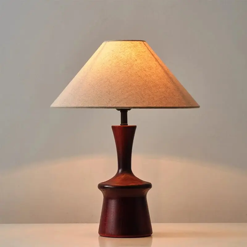 

American Retro Wooden Bedroom Table Lamp Bedroom Bedside Living Room Hotel Children's Room Vintage Home Decor Reading Desk Light