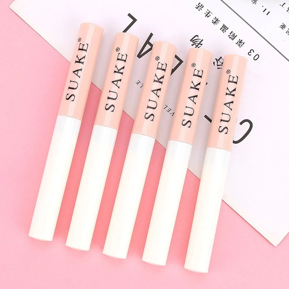 มาสคาร่าแบบหนาพิเศษ กันน้ำ ไม่เลอะ มาสคาร่าแปรงละเอียด ต่อขนตาสีน้ำตาลธรรมชาติ มาสคาร่าสำหรับผู้เริ่มต้น