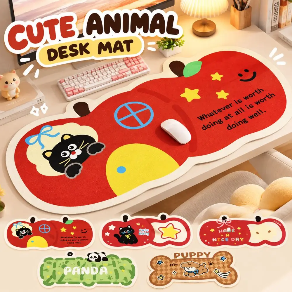 Cartoon Pattern Rubber Mouse Pad Non-slip Writing Mat Laptop Table Mat Large Size Gaming Accessories Computer Desk Protector