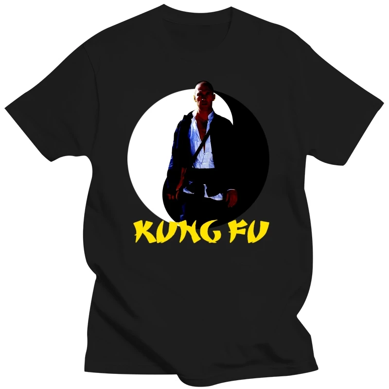 New kung fu TV Series kwai chang caine Shaolin David Carradine Black T-Shirt