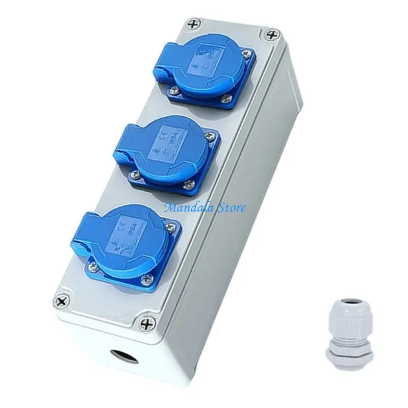 

U2JC Outdoor Power Distributor 220V 10A Plastic Waterproof Junction Box for Outdoor Electrical Safety Easy Installation