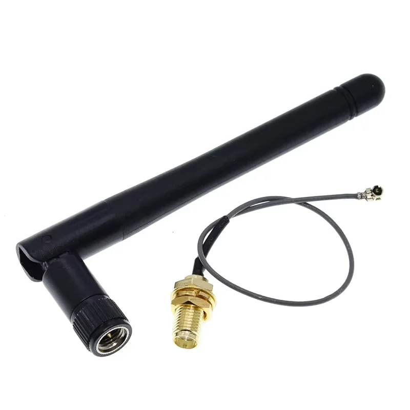 2.4GHz 3dBi WiFi 2.4g Antenna Aerial RP-SMA Male wireless router+ 17cm PCI U.FL IPX to RP SMA Male Pigtail Cable ESP8266 ESP32