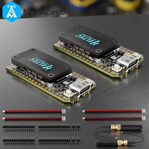 2PCS Heltec V4 LoRa32 ESP32-S3 SX1262 LoRaWAN 868MHz Development Board With 0.96 Inch OLED WiFi & BLE Mesh Network for IoT