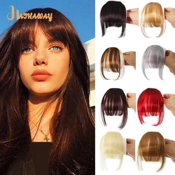 Synthetic Straight Clip In Fringe bangs  Air bangs Hair Extension Natural Hair Bangs For Women False Bang