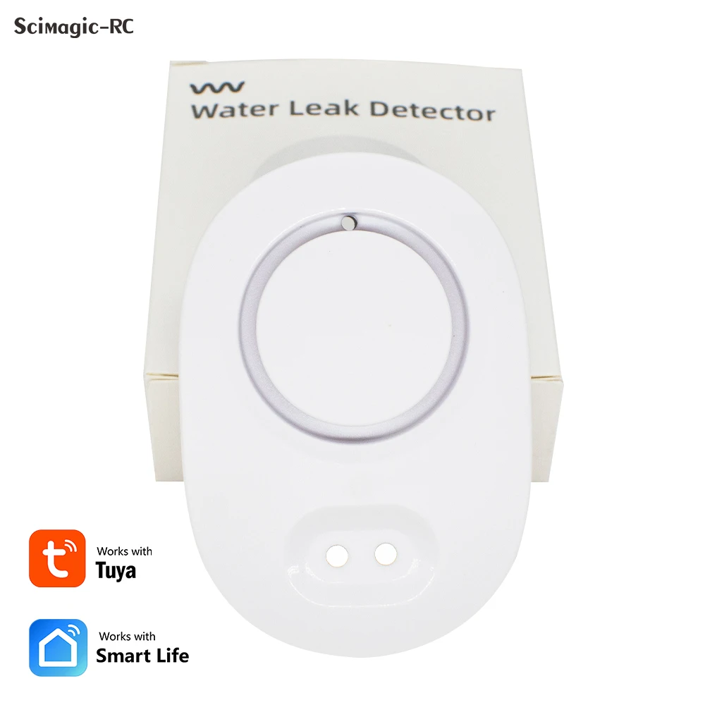 

Home Security Water Leak Detector,100dB Alarm & Instant APP Notification, Wireless Flood Warning Sensor for Pipe Leakage in Bath
