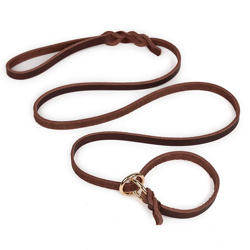 

Slip lead dog leash Genuine Leather slip Dog lead Real Leather slip Leash Big Dog Leather slip Leash Rope Large Dog lead Leashes