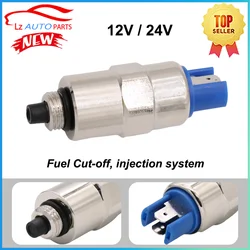 12V 24V Fuel Stop Solenoid Valve 7167-620C 7167-620D 7185-900T for Delphi Lucas Cav Fuel Cut-off, Injection System 26420472 471