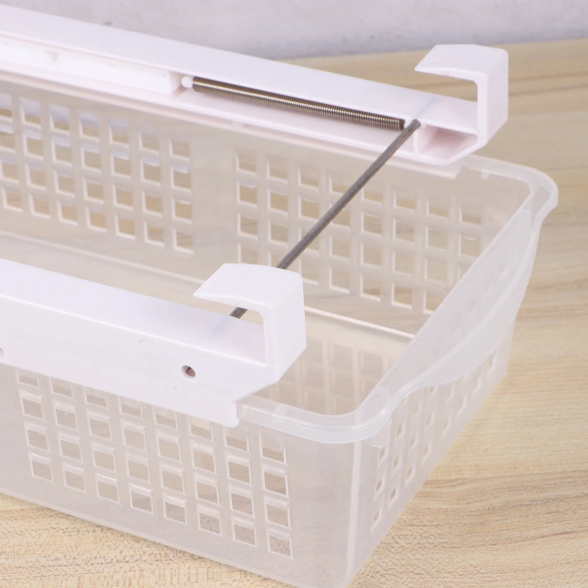 

Telescopic Clip Style Plastic Storage Basket Transparent Fridge Drawer Organizer Egg Vegetable Holder Desktop Household Sundry
