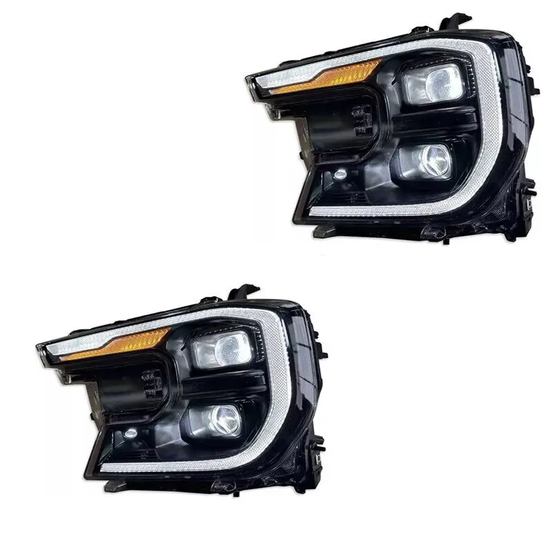 

Fits For 2022 2023 Ford Ranger Projector Lens Headlights HeadLamps Sequential LED Turn Signal Lamps