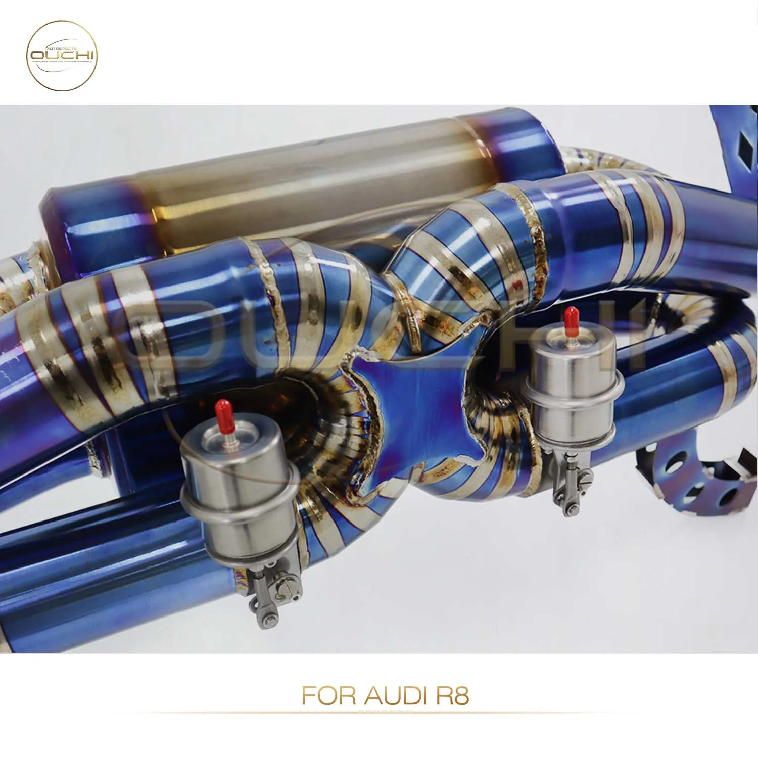 

OUCHI Factory Direct Sales Catback for AUDI R8 2013-2016 TC4 Exhaust With Pneumatic Valves Muffler No Tips Auto Parts