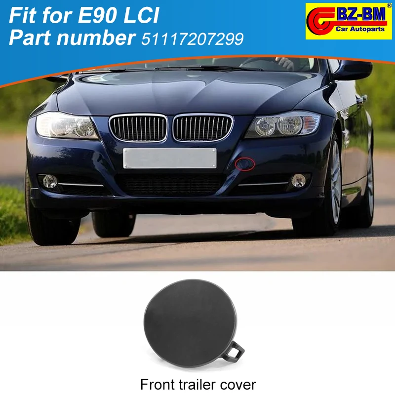 Front or Rear Bumper Tow Hook Cover Parts for BMW E90 LCI Car Towing Eye Cover 51127202673 51117207299