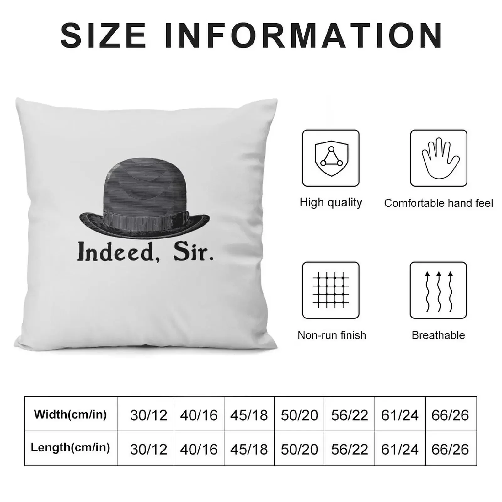 Jeeves and Wooster Bowler Hat: Indeed, Sir from PG Wodehouse's Iconic Character Throw Pillow Pillowcases pillow