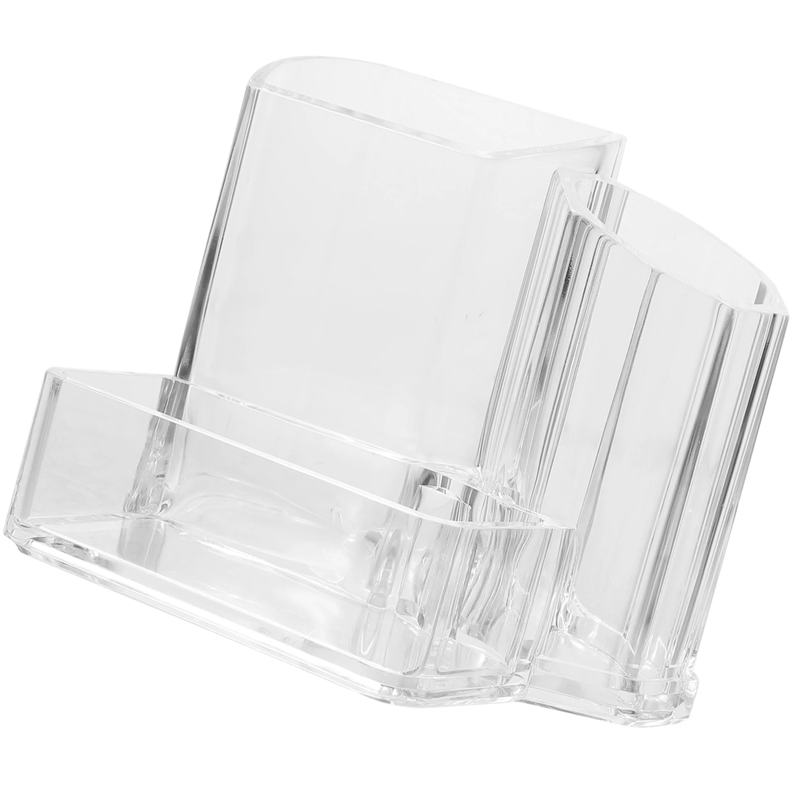 Makeup Brush Storage Box Clear Acrylic Pen Cup Desktop Organizer Tools Holder Transparent Stationery Container For Pens Pencils