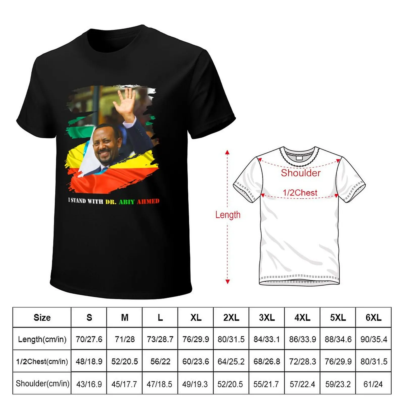 Ethiopia DR. Abiy Ahmed T-Shirt tops customs design your own mens designer clothes