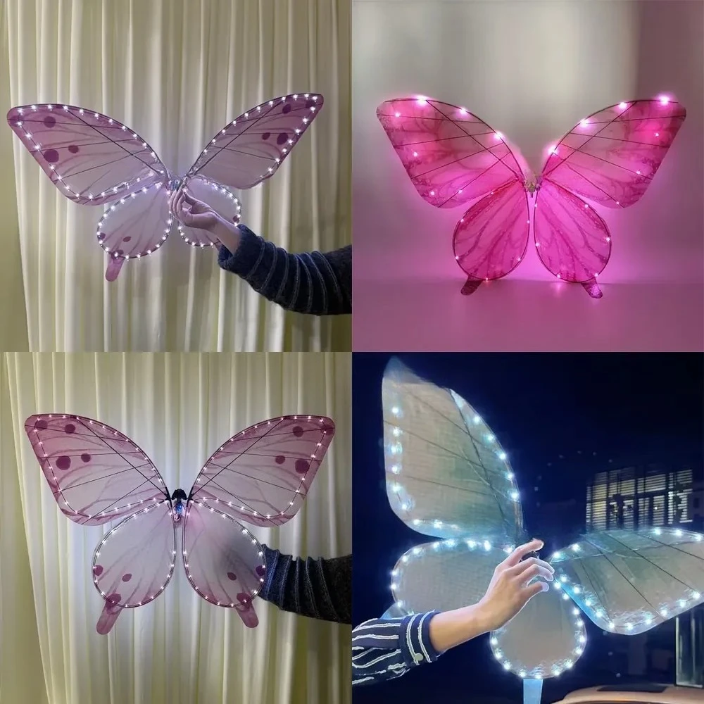 Outdoor Indoor LED Remote Control Flying Butterfly Wings Bionic Butterfly for Wedding Music Festival Decorations