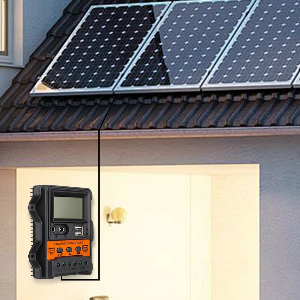 10A/20A/30A Solar Charge Controller 3-Stage PWM Solar Charge Regulator Current PWM Controller for Solar Panel Lead Acid Battery