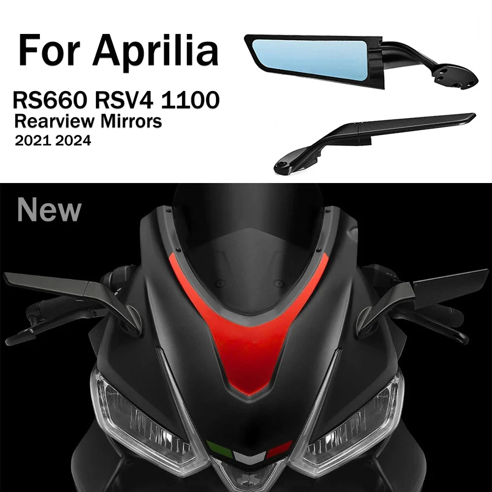 for Aprilia RS660 RSV4 1100 Motorcycle New Rearview Mirrors Adjustable Sport Rearview Mirror RS660 RSV4 1100 2021-2024 Accessory