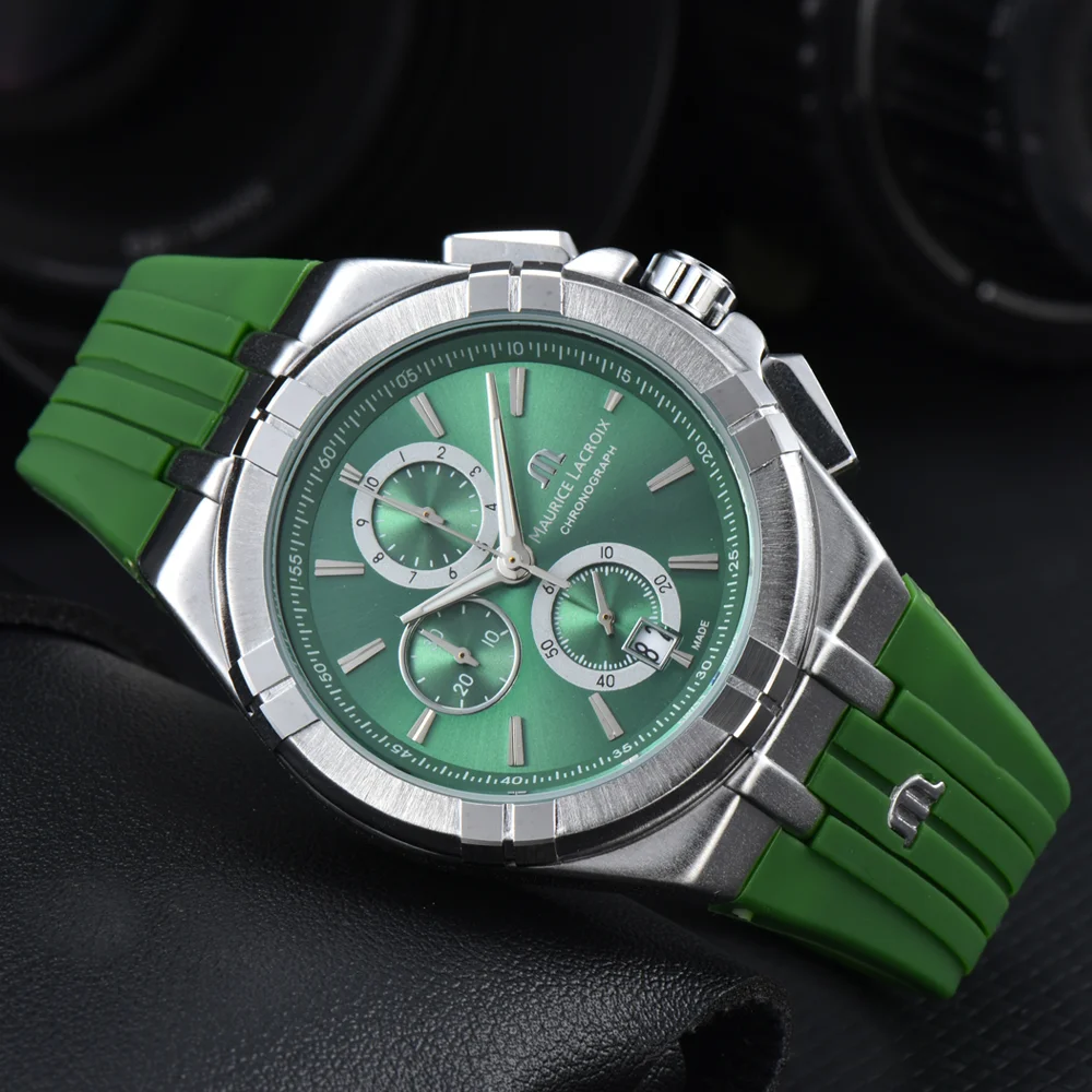 Modische TOP-Armbanduhren der Marke Maurice Lacroix für Herren, Multifunktions-Chronograph, Business-Sport, AAA-Herrenuhren