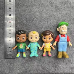 Original 2Pc/4Pcs/set Watermelon School Bus Baby Cartoon Anime Doll Boys and Girls Festival Gift PVC Toy