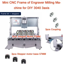 Mini DIY3040 Frame for CNC Engrave Milling Machine Engraver 3axis With Coupling Engraving Area 400x300mm Woodworking CNC Frame