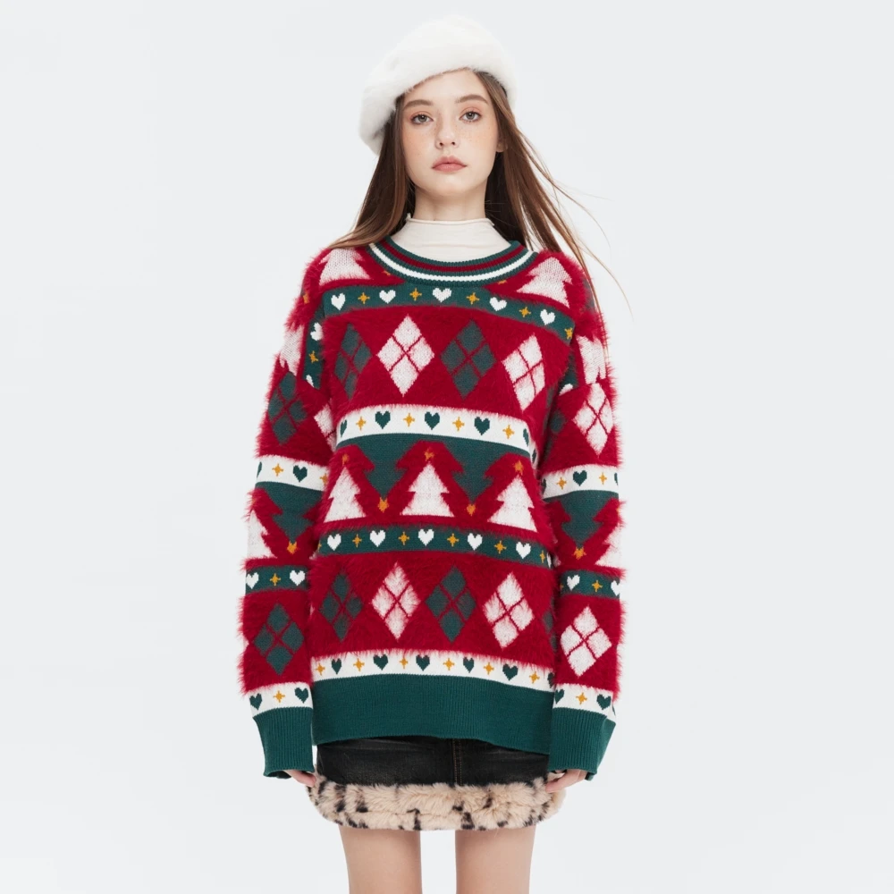 Christmas Sweater For Women Y2k Knitwear Sweaters Cute Korean Reviews Many Clothes Crop Knit Tops Winter New Outerwear Pullovers