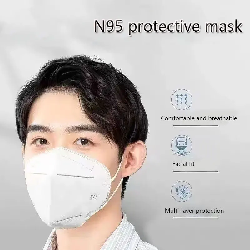 10pcs Disposable Protective Masks N95 Dust-proof Protective Masks Health Protection Dust-proof Anti-droplet Breathable Design