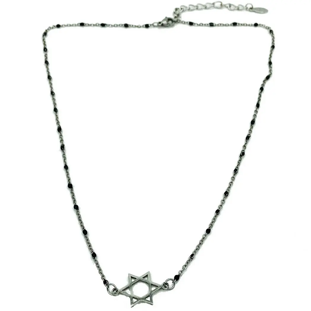 

Stainless Steel Star Pentagram Pendant Chain Choker Necklace Wicca Witchcraft Goth Supernatural Jewelry Halloween Day Gift