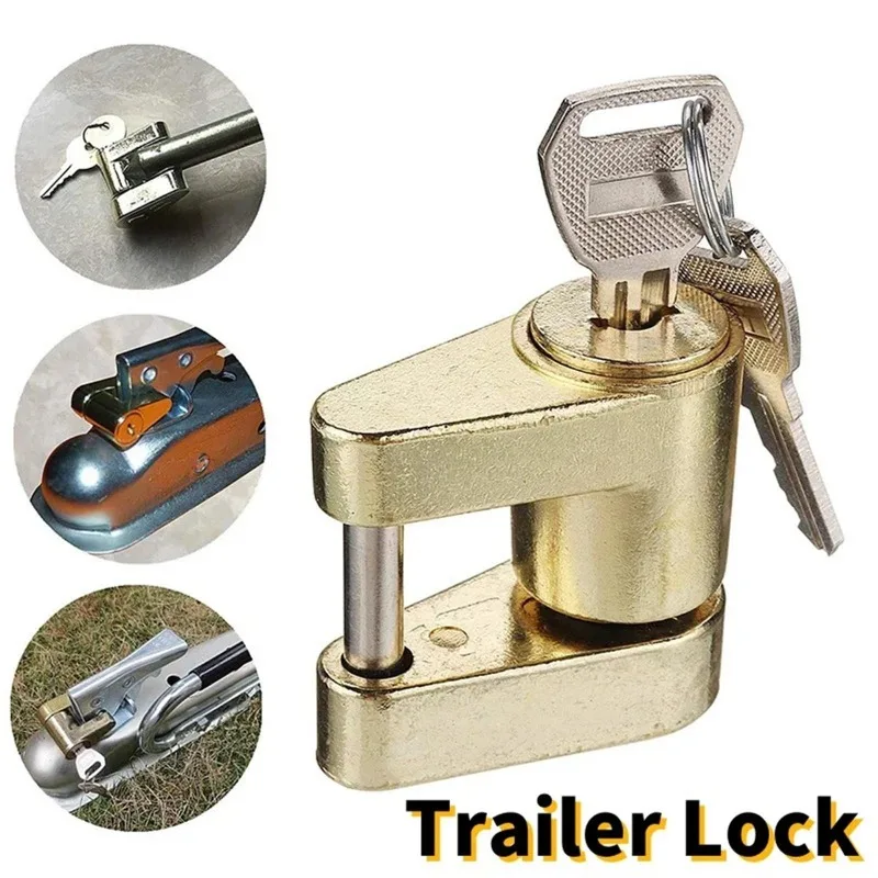 

CPQ For Anti-theft Trailer Hitch Lock Hitch Security Protector Zinc Alloy 1/4 Inch Trailers Coupler Padlock Hook Connector Tongu