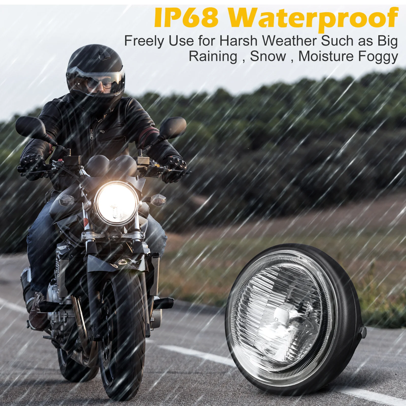 

Headlight Housing Motorcycle Headlamp Mount Cover For Light Durable Pc Material Easy Install Stable Support Waterproof Dustproof