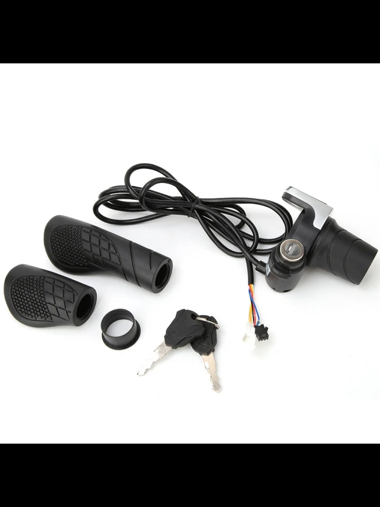 AliExpress NONE 36V Electric Bike Bicycle Ebike Handlebar Twist Grip Throttle with LCD Display and Key Lock