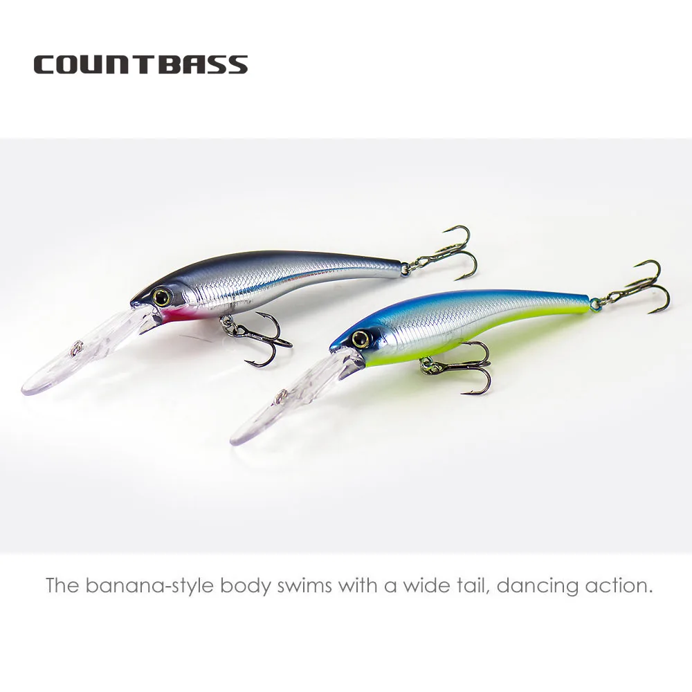 COUNTBASS Crankbaits Hard Plastic Fishingg Wobblers Shad Minnow Bass Pike Perch  Angler\'s Lure 90mm 13g