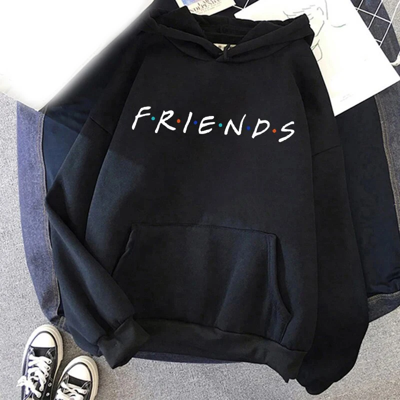 New Friends TV Show Men\'s Hoodie Men\'s and Women\'s Fashion Simple Long sleeved Pullover Street Trend Hip Hop Large Sweatshirt