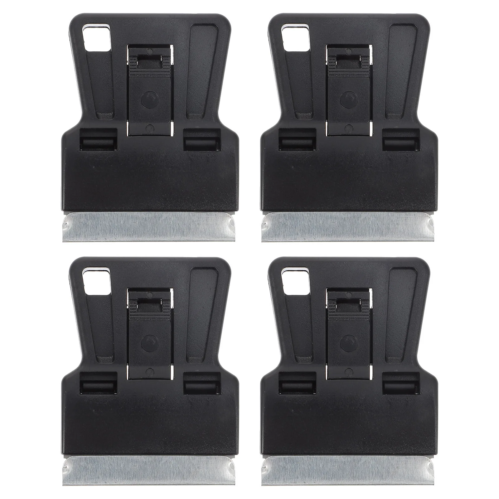 4pcs Cleaning Scraper Ergonomic Handle Window Sticker Removal Tool For Glass Tile Wall Car Paint Decal Adhesive Multi-Purpose