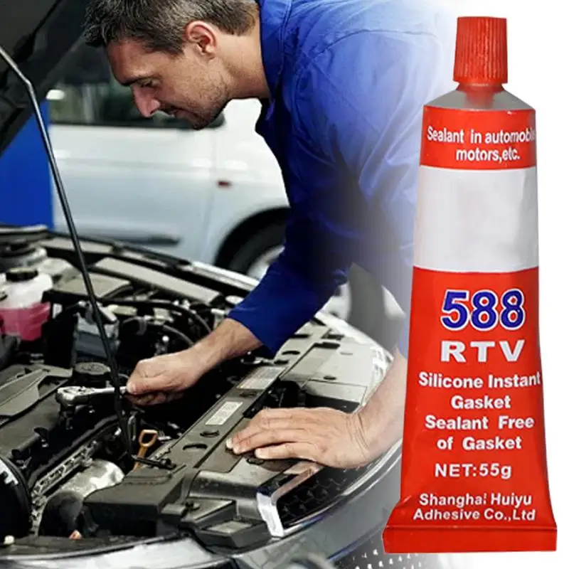 High Temp Gasket Maker High-Temp Red Rtv Silicone Gasket 55g Gasket Sealer Gasket Maker Non-corrosive for Engines Gearboxes