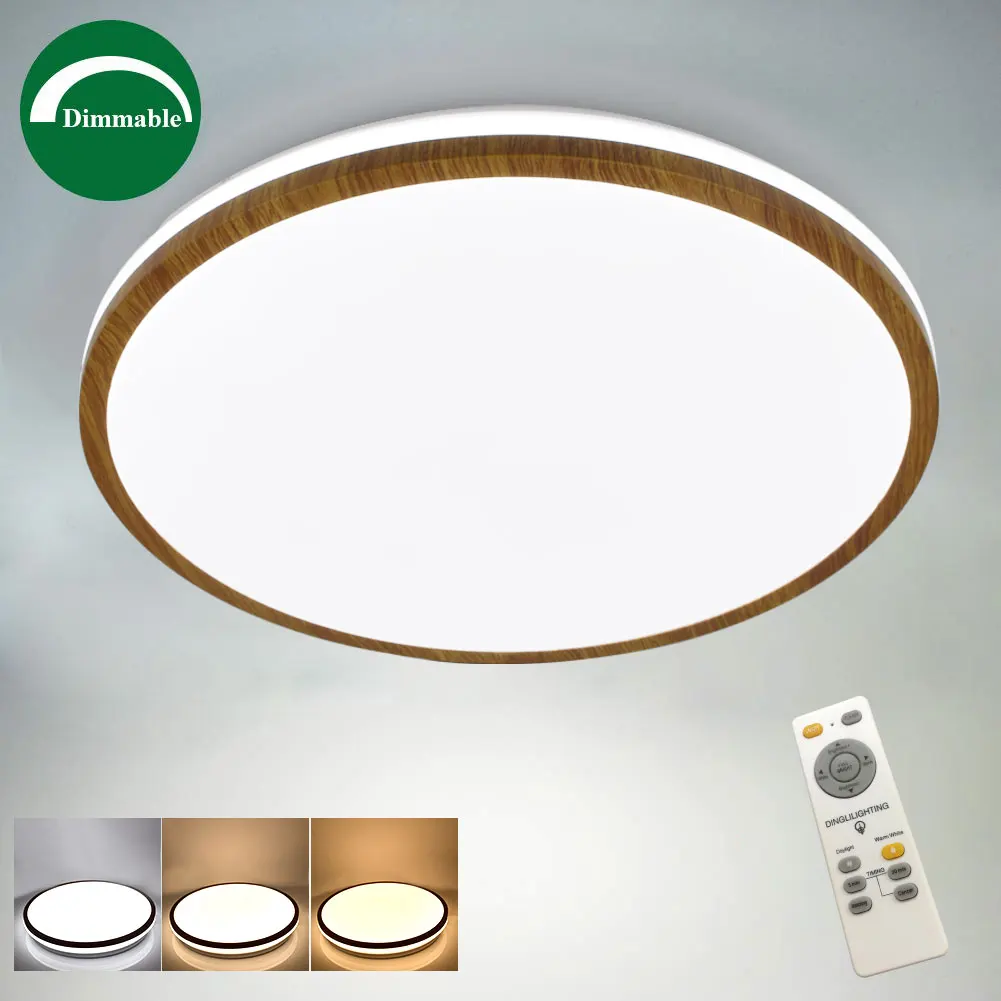 

Depuley 15" 35W Dimmable LED Surface Mount Ceiling Light Round Modern with Remote Color Changing for Bedroom Living Dining Room