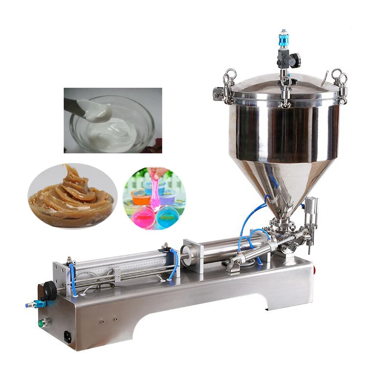 

High Consistency No-Flowing Materials Can Filling Machine Paste Colloid Sauce Pneumatic Filler Pressure Filling Machine 5-5000ml