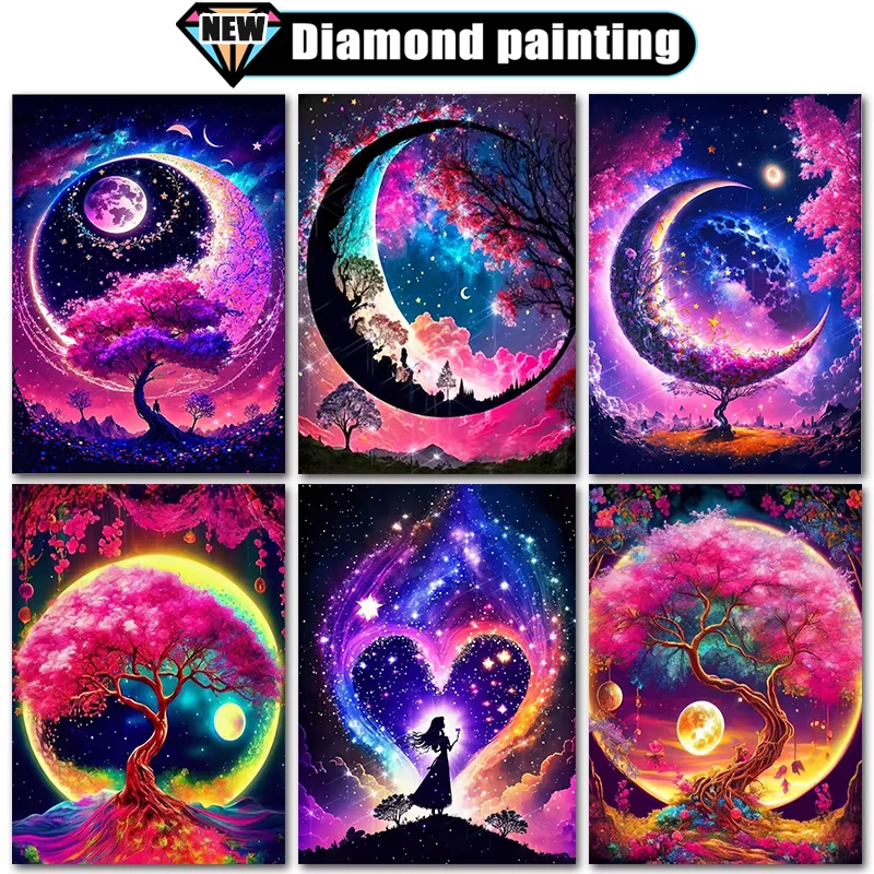 

Decorative DIY Diamond Art Painting Kit Landscape Sunset Castle Home Decor Full Square&Round mosaic embroidery Cross stitch Gift