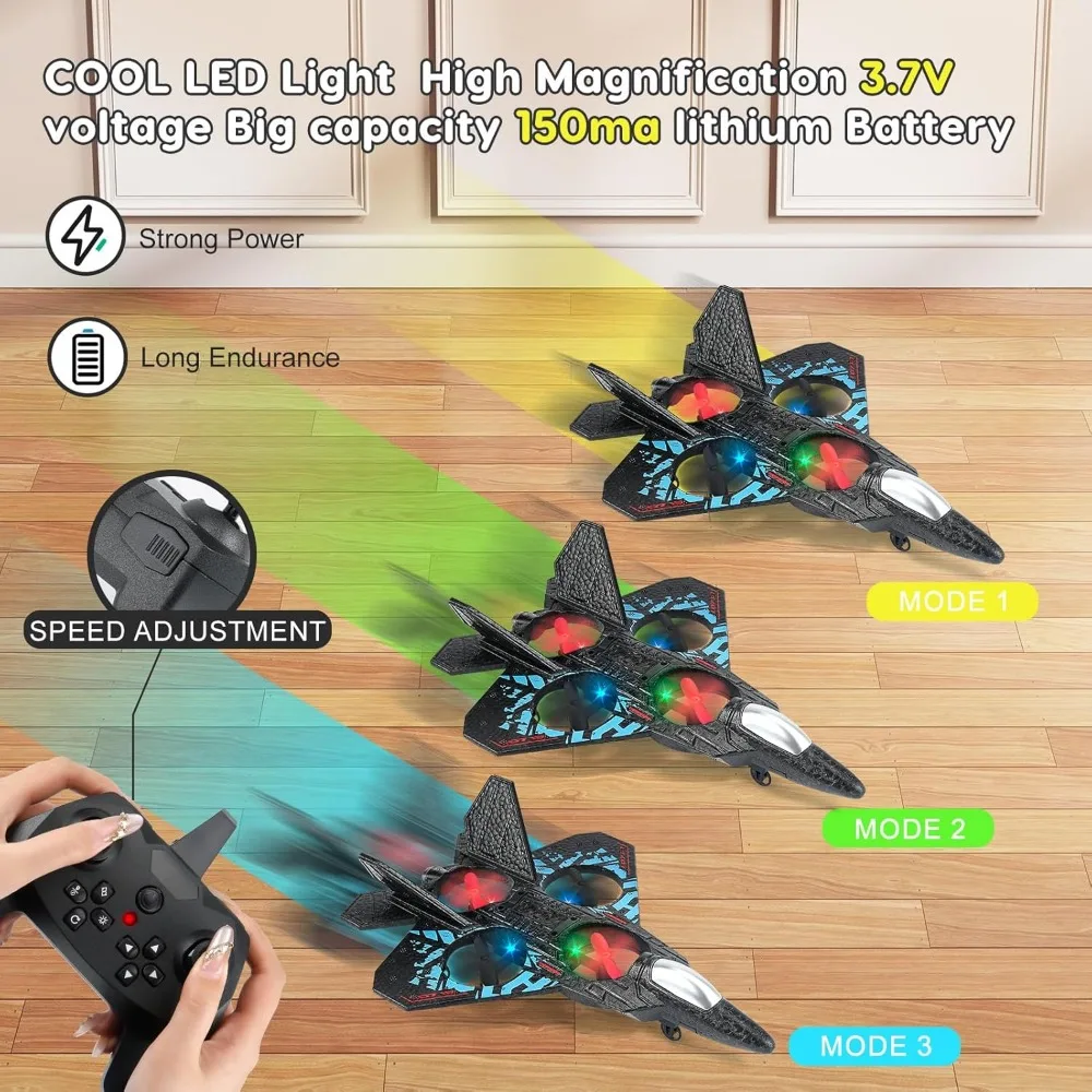 2025 Model Remote Control Airplane Toy with Dual Control Modes and 360-Degree Maneuverability