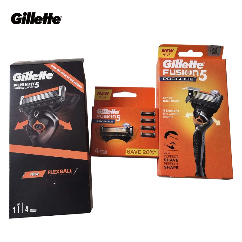 Gillette Fusion5 ProGlide Razor Kit - 1 Handle 5 Cartridges with FlexBall Technology