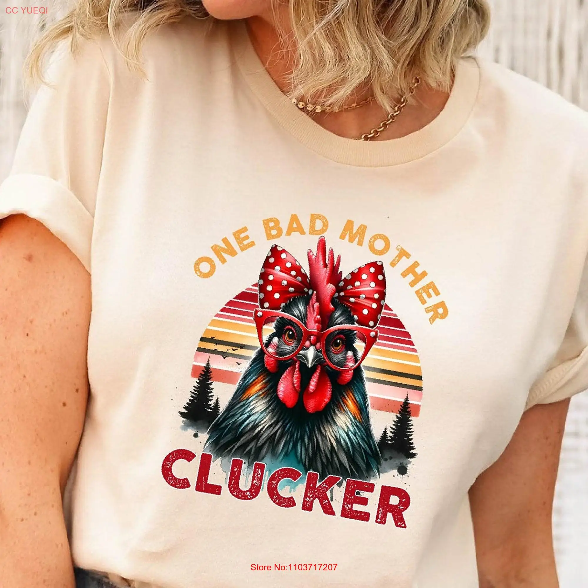 Удобная цветная Футболка One Bad Mother Clucker, забавная цыплята, мама, влюбленная, Брезентовая, владелец, длинные или Короткие рукава