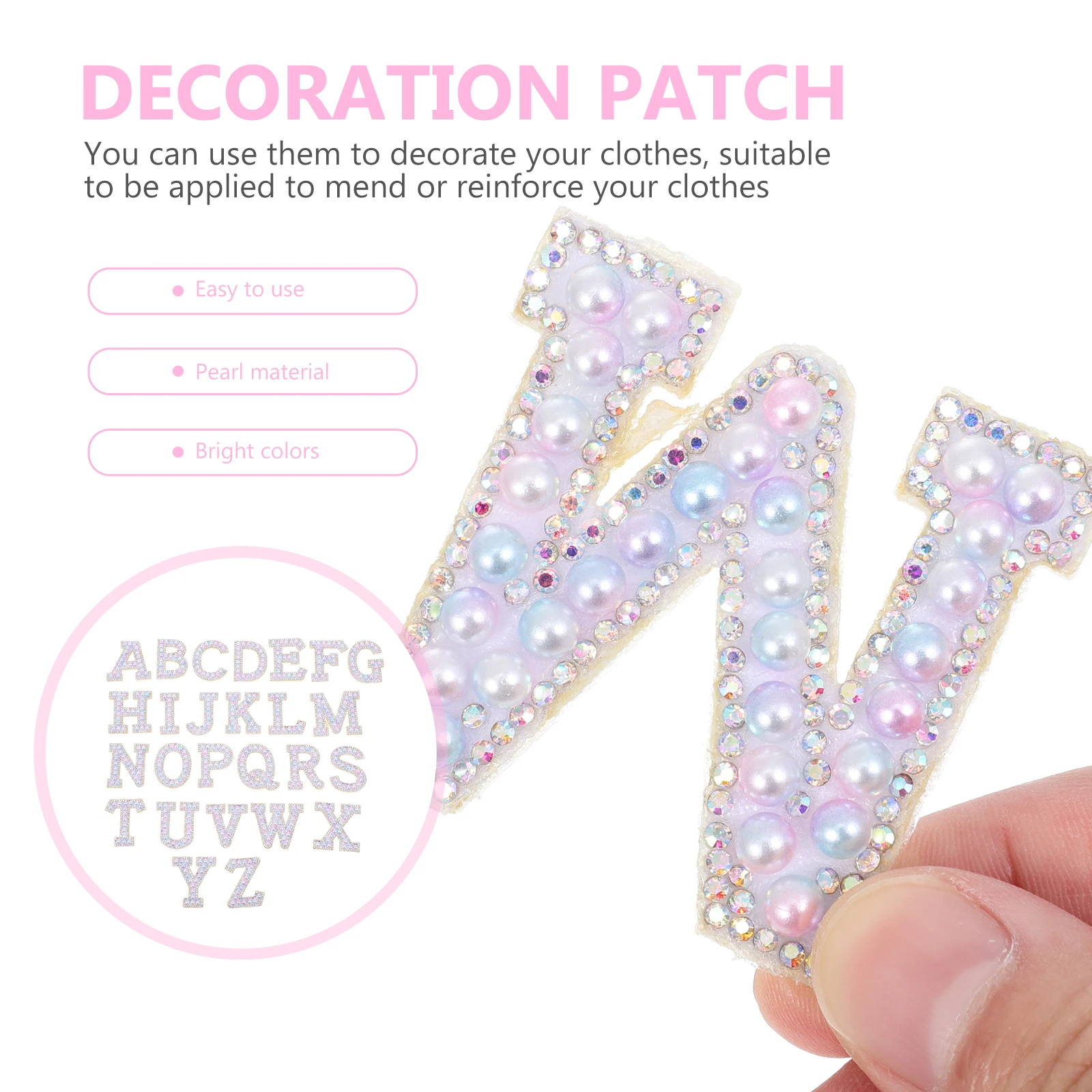 

26 Pcs Pearl Cloth Sticker Children Dress Sewing Patch Clothing Repair Material Iron On Patches Clothes Appliques